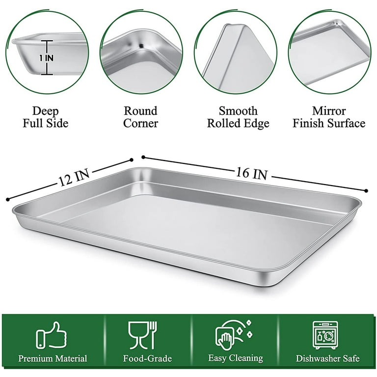 Baking Pan Sheet with Cooling Rack Set for Oven,18 x 13 x 1 Inch