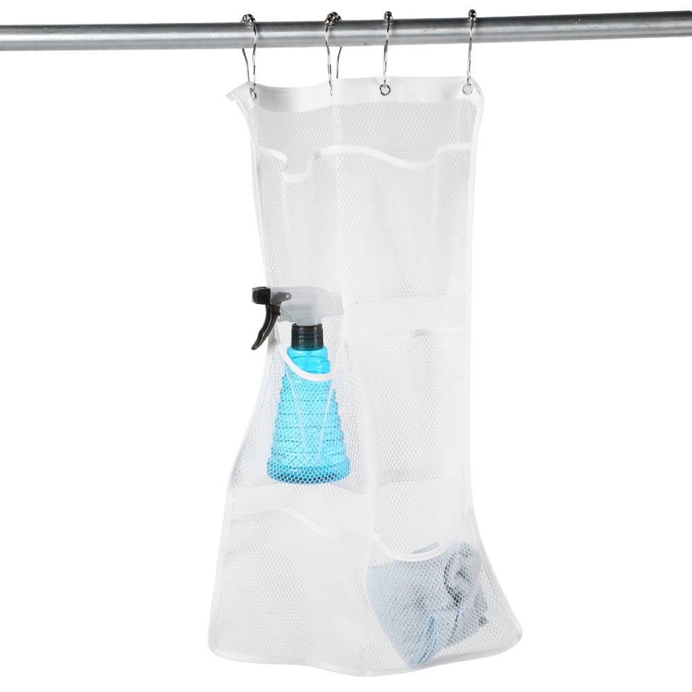 Fugacal Mesh Toys Storage Net,Bathroom Toys Storage Bag,6 Pockets Baby