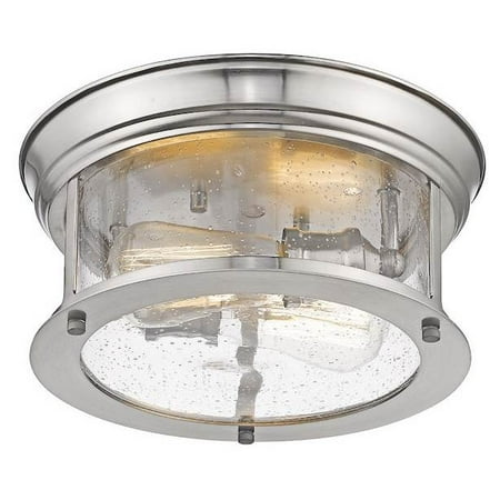 

2-Light Flush Mount in Nickel Finish