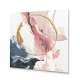 thumbnail image 2 of Designart "Transcendent Beauty in Marble Art Pink and Blue II" Abstract Marble Metal Art Living Room, 2 of 5