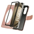 thumbnail image 2 of Crossbody Wallet Case for Samsung Galaxy Z Fold 7, PU Leather Case Wallet with Lanyard Strap, Card Holder and Make-up Mirror, Full Protection Flip Stand Cover for Samsung Galaxy Z Fold 7, Rosegold, 2 of 10
