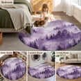 thumbnail image 5 of Round Rug 5Ft Washable Non-Slip, Purple Mountain Circle Area Rugs for Living Room Bedroom, Misty Forest Nature Woodland Pine Tree Landscape Indoor Floor Mats Carpet Runner for Home Decor Aesthetic, 5 of 8