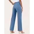thumbnail image 2 of Roaman's Women's Plus Size Classic Bend Over Structured Straight Leg Pull-On Pant, 2 of 6