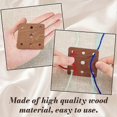 thumbnail image 3 of 24pcs Wooden Tablet Weaving Cards 2.4x2.4 Inch, Square Loom Weaving Tools for Handmade Craft Supplies, 3 of 5