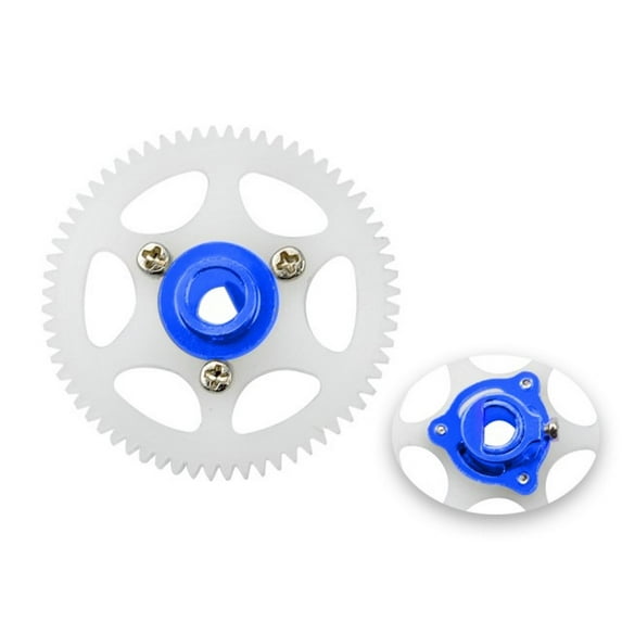 Microheli CNC Delrin Main Gear w/ Hub set (BLUE) - BLADE MCPX BL2
