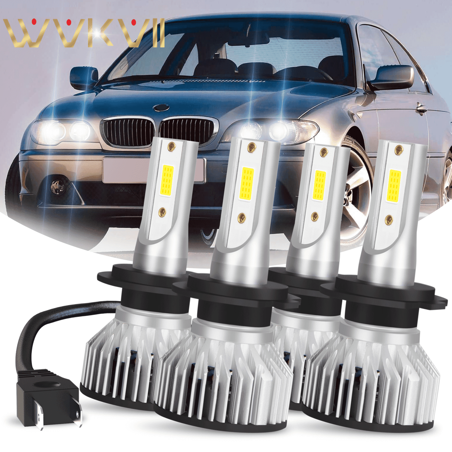 AUXITO H4 HB2 9003 LED Headlight Bulbs Conversion Kit High Low Dual Beam 6000K E - Foto 7