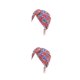 thumbnail image 4 of Minnieouse Turbante Nudo Estilo bohemio Cubierta de protección solar Estampado Cabeza ancha Envoltura Cabello Peinado Sombreros Gorro Diademas Rojo 2Conjunto, 4 of 6