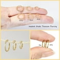 thumbnail image 5 of 20G 18G Titanium Nose Ring Hoop, Cartilage Hoop Earrings for Women Men, Hinged Silver Gold CZ Nose Ring Upper Ear Tragus Daith Conch Helix Septum Nose Piercing Jewelry 6/8/10mm, 5 of 9