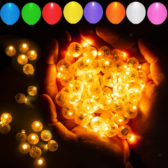 Luces LED para globos Aogist, color naranja, 200 unidades, para decoración