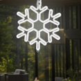 thumbnail image 3 of Luces de cuerda de eléctricas IP65 Impermeable Flexible en apariencia de estrella Lámparas de hadas de linterna LED de 20 pulgadas para parque blanco Soledad Luces de copo de nieve, 3 of 9