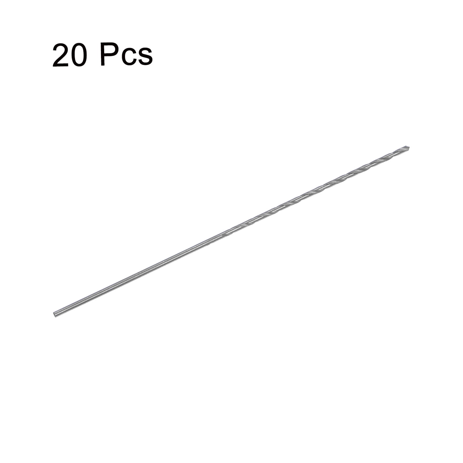 6 Forets Hélicoïdaux Extra Longs HSS – 2 Mm De Diamètre, 200 Mm De Long, Pour Plastique