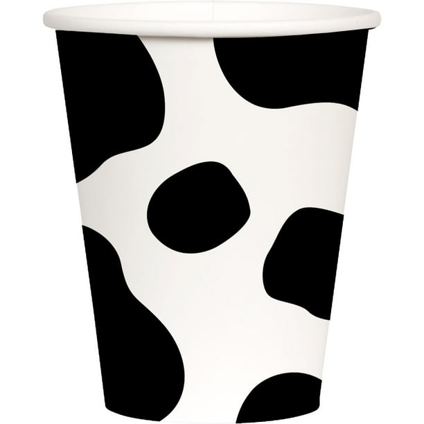 Cow Print 9oz Paper Cups (8)