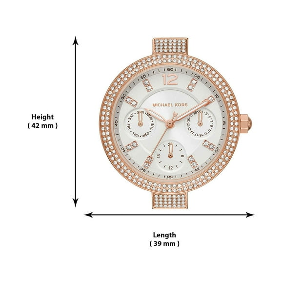 Michael Kors Parker Multifunction Navy Leather Ladies Watch