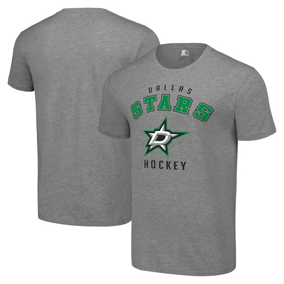 Men's Starter Heather Gray Dallas Stars Logo T-Shirt