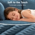 thumbnail image 4 of 108" Cloud Couch Modular Sectional Sofa, Deep Seat Corduroy L-Shaped Couch with Chaise Lounge, No Assembly, Upholstered Sectional Sofa for Living Room Apartment (Deep Blue, Left Facing Chaise), 4 of 9