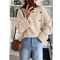 thumbnail image 4 of Suéter PRETTYGARDEN de Manga Larga con Cuello Redondo y Botones Beige Talle S, 4 of 4