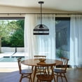 thumbnail image 5 of Ivana 17 in. 3-Light Indoor Matte Black Finish Chandelier with Light Kit, 5 of 5