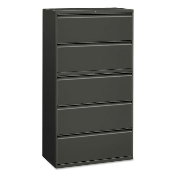 Alera Lateral File, 5 Legal/Letter/A4/A5-Size File Drawers, Charcoal, 36" x 18.63" x 67.63"
