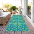 thumbnail image 6 of Addison Rugs Chantille Indoor/Outdoor Transitional Animal Print Teal Washable Runner Rug, 2'3" x 7'6", 6 of 6