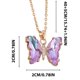 thumbnail image 3 of Collar de Mariposa Degradado para Mujer | Cadena de clavícula colorida | Accesorio de joyería de moda | Regalo personalizado | Pieza elegante de declaración | 1 collar incluido, 3 of 6
