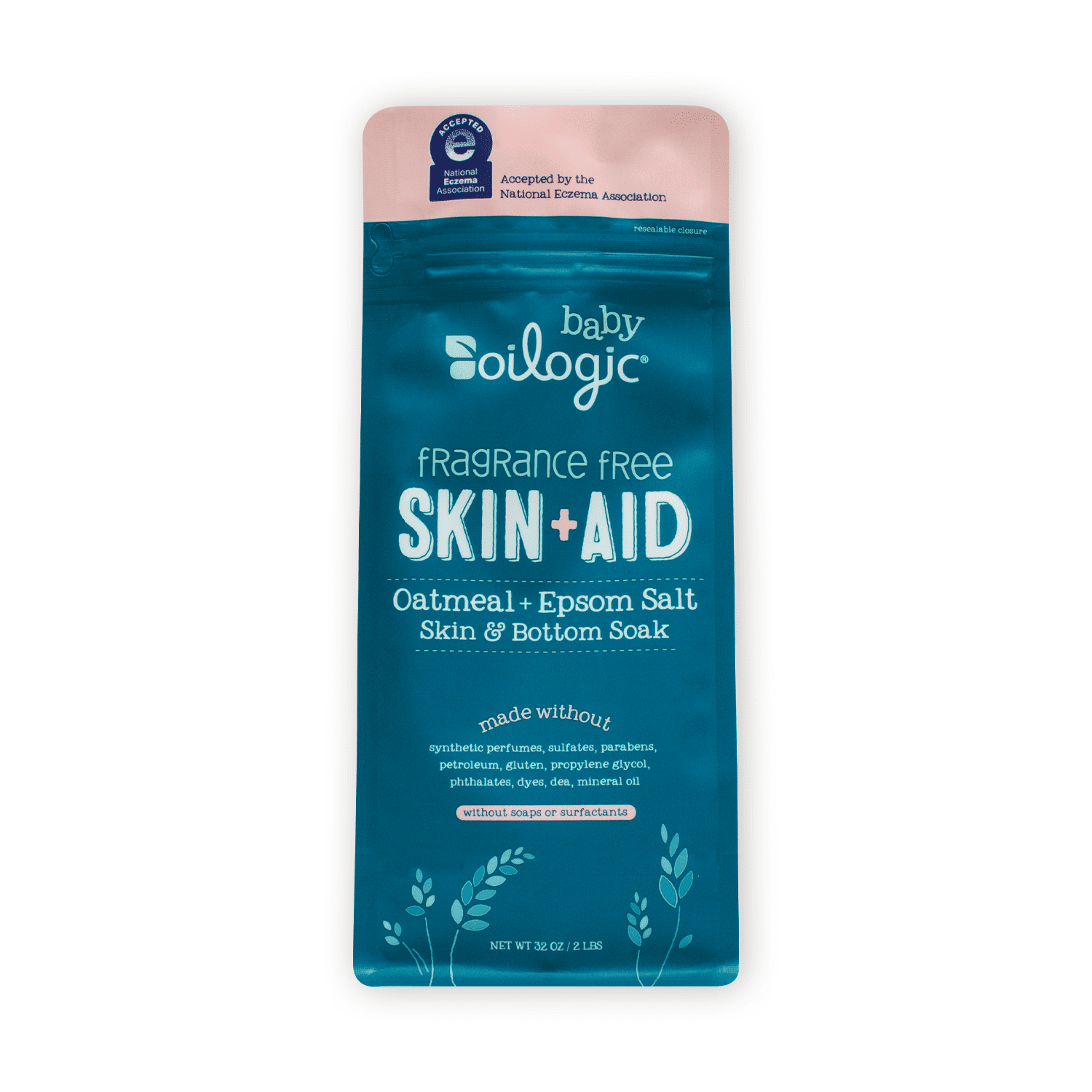 (2 pack) Oilogic Skin+Aid Bottom and Skin Soak, 32 oz