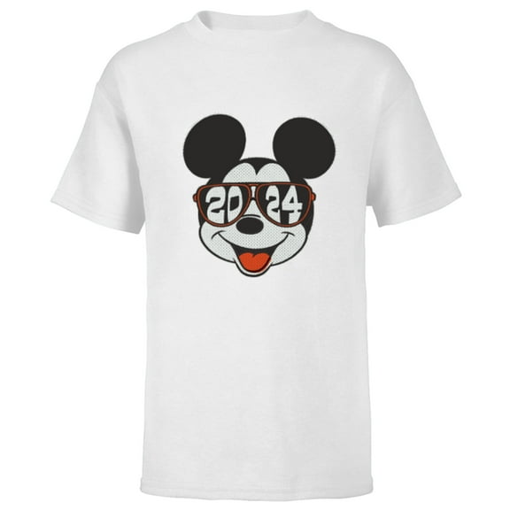 Disney Mickey Mouse Class of 2024 Graduation ’24 Sunglasses - Short Sleeve T-Shirt for Kids - Customized-White