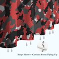 thumbnail image 6 of Red Camo Digital Pixel Pattern Shower Curtain 72"x84" ,Bathroom Decorative Shower Curtains Set with 12 Hooks,Modern Waterproof Washable Shower Curtain, 6 of 6