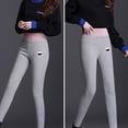 thumbnail image 5 of OKBOP Vitamins,Fashion Casual Printed Span Ladies High Waist Keep Warm Long Pants for Women, 5 of 7
