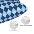 thumbnail image 3 of Balery Blue Squares Funda de Cojín Estampada, Regalos para Mujeres, Regalos de Amor para Ella, Regalos para Novia o Esposa, Funda de Almohada-14"x20", 3 of 6