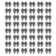 thumbnail image 1 of Uxcell 80Pcs Mini Lazo de Cinta Gingham de 1" de Tela de Satén para Manualidades DIY Negro y Blanco, 1 of 6