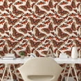 thumbnail image 2 of Ambesonne Moth Boho Peel & Stick Wallpaper for Home, Wings Colorful Ornament, 13"x36", Vermilion Dark Taupe, 2 of 5