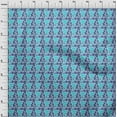 thumbnail image 4 of oneOone Cotton Jersey Turquoise Blue Fabric Tropical Leaf Dress Material Fabric Print Fabric By The Yard 58 Inch Wide, 4 of 4