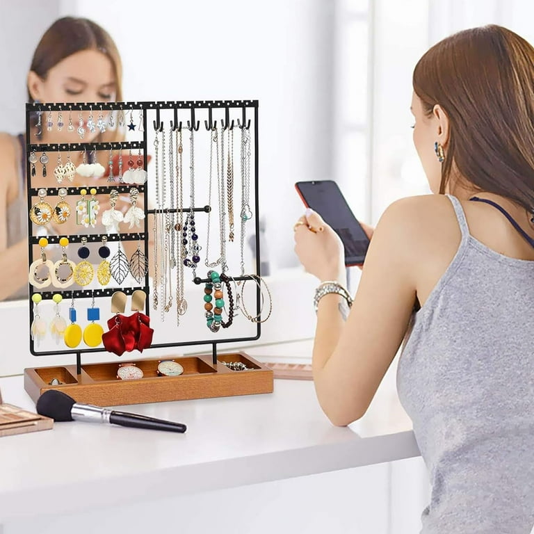 Jewelry display trays, top earring display, and bracelet display