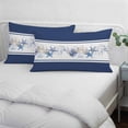 thumbnail image 4 of Coastal Navy Pillow Covers 16"x24", Blue Starfish Coral Nautical Striped Soft Brushed Microfiber Breathable Throw Pillow Covers, Decorative Pillowcase with Zipper for Couch Sofa Bedroom Living Room, 4 of 9