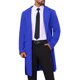 thumbnail image 4 of Abrigo de hombre INSPIRE CHIC de un solo botón, con solapa, manga larga y abertura trasera, color azul, 4 of 7