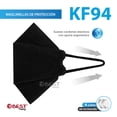 thumbnail image 3 of Best Trading 50 Cubrebocas KF94 Mascarilla de Protección Certificada, Tapabocas tipo Coreano con 4 Capas de Protección contra Partículas, Ajustador Nasal Oculto, Tecnología Ligera (Negro), 3 of 5