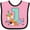 Pink and Black, variant on Inktastic Im 1 Years Old with Fox Boys or Girls Baby Bib