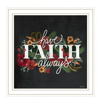 Have Faith by House Fenway Framed Print Wall Art Wood Multi-Color