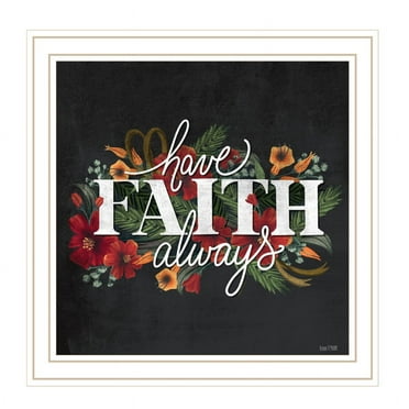 Have Faith by House Fenway Framed Print Wall Art Wood Multi-Color