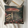 thumbnail image 3 of YINGXI Throw Pillow Cover,Mushrooms Moon and Decoration for Sofa Couch Farmhouse 22x22in, 3 of 5