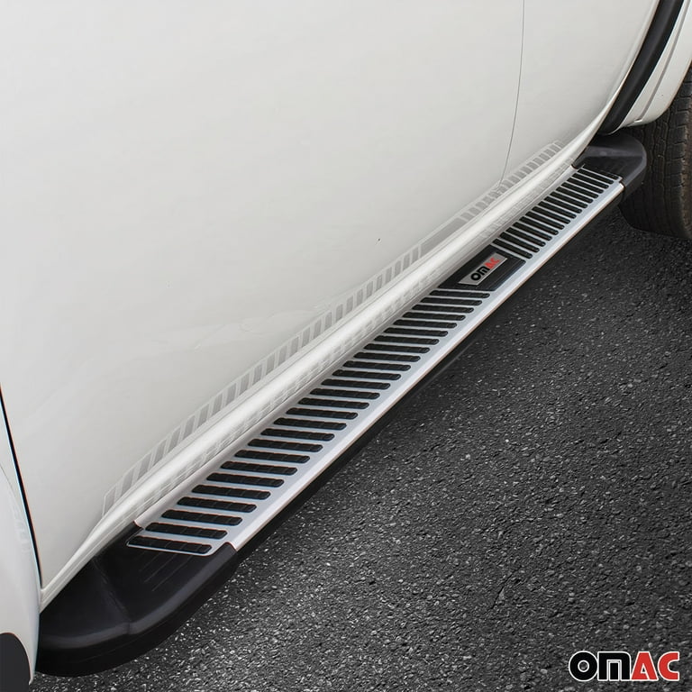 OMAC Side Step Nerf Bars Running Boards for Kia Soul 2014 2019 Black Silver 2Pcs