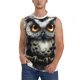 thumbnail image 1 of Fotbe Whimsical Owl On Branch Men's Camiseta sin Mangas Estampada para Hombres, Playera Casual para Gimnasio, Entrenamiento, Playa-X-Large, 1 of 7
