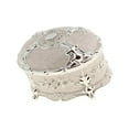 thumbnail image 1 of Freer Retro Enamel European Style Oval Trinket Chest Jewelry Box Organizer White, 1 of 9