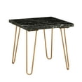 thumbnail image 5 of ACME Telestis 22" Square Marble Top End Table in Black and Gold, 5 of 5