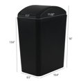 thumbnail image 2 of Bote de basura Tyminin con tapa abatible de plástico, 16 L, negro, 2 of 7
