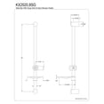 thumbnail image 2 of Kingston Brass KX2520SG 24 in. Vilbosch Slide Bar with Soap Dish & Hand Shower Holder, Matte Black, 2 of 2