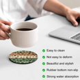 thumbnail image 3 of Dark Sage Green Brown Coasters Set of 4, Absorbent Coasters for Drinks, Farmhouse Dog Paw Vintage Coaster for Desk Coffee Table Protection, Home Decor House Warming Gifts 4", 3 of 8