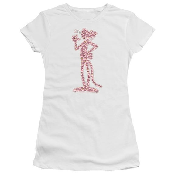 Pink Panther Heads Junior Women's T-Shirt Sheer White