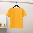 thumbnail image 4 of WTXUE T Shirts for Women Short Sleeve Shirts for Women Womens Workout Tops Oversized T Shirts Loose Fit Crewneck Short Sleeve Top Crop Tops for Women T Shirts for Women Loose Fit Tunic Tops Yellow S, 4 of 5