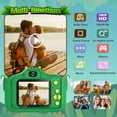 thumbnail image 4 of MOPO Kid Camera Dinosaur 3 8 Years for Boy Digital Camera Toy for Children Camera for Toddler Dual 2.0inch 32GB Card Green*1, 4 of 6